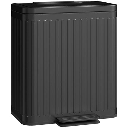 Coș de gunoi de bucătărie, 40L, compartiment dublu, acționat cu pedală