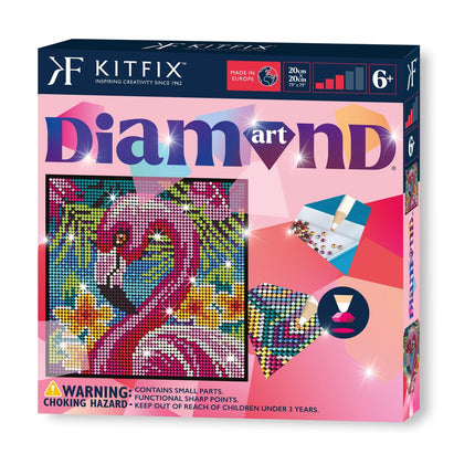 Set DIY Kitfix, model de diamant cu flamingo