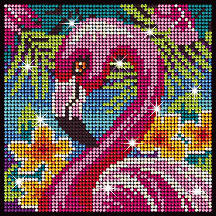 Set DIY Kitfix, model de diamant cu flamingo