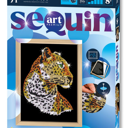 Kitfix Set Diy Sequin Art Blue Premium Leopard