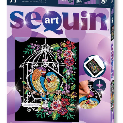 Set DIY Kitfix, colivie mov cu paiete