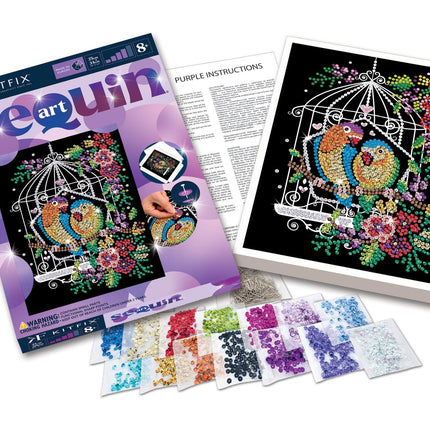 Set DIY Kitfix, colivie mov cu paiete