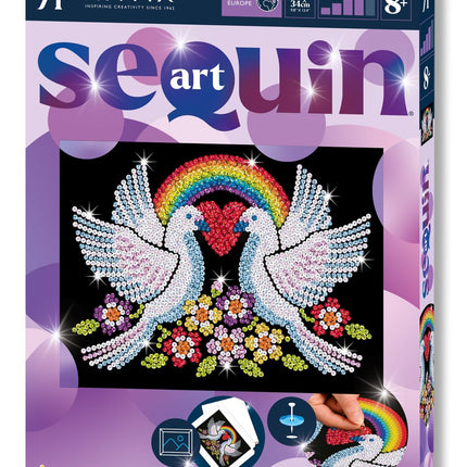 Set DIY Kitfix Sequin Art Purple Doves Of Hope