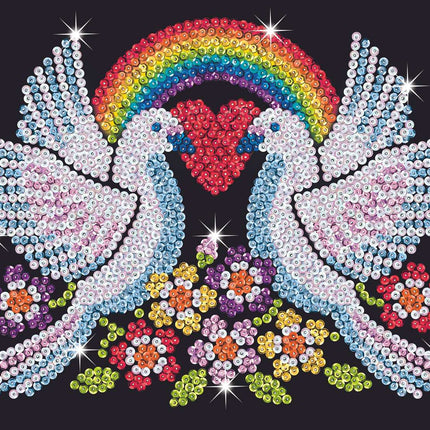 Set DIY Kitfix Sequin Art Purple Doves Of Hope