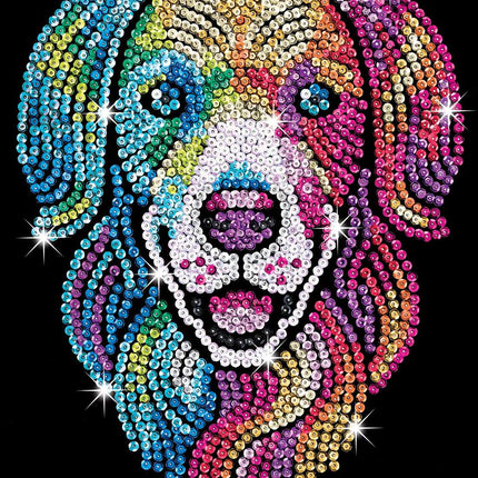 Set DIY Kitfix Sequin Art Purple Harlequin Hound