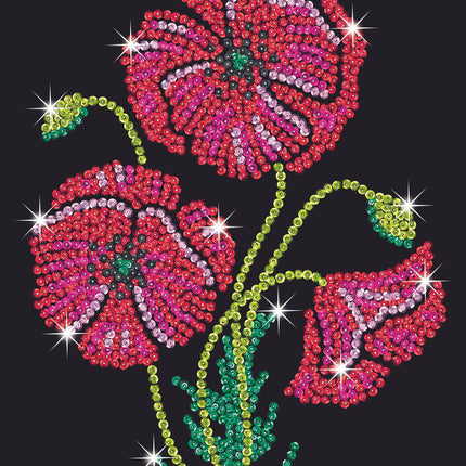 Set DIY Kitfix Sequin Art Purple Poppies