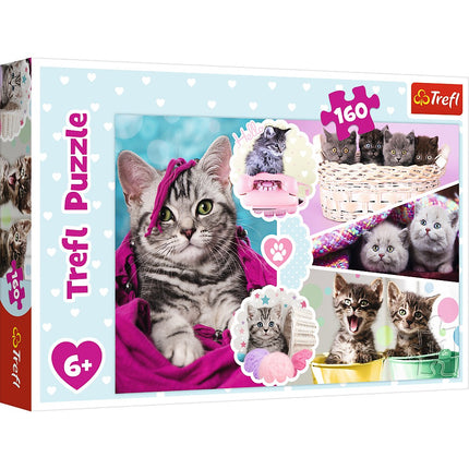 Puzzle pentru pisoi, 160 de piese, distracție pentru toate vârstele