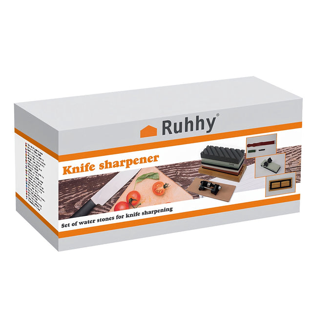 Ascuțitor de cuțite - 2 pietre + accesorii Ruhhy 23763