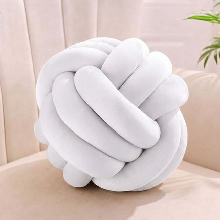 Pernă Knot, bej – 25 cm, spumă de poliester
