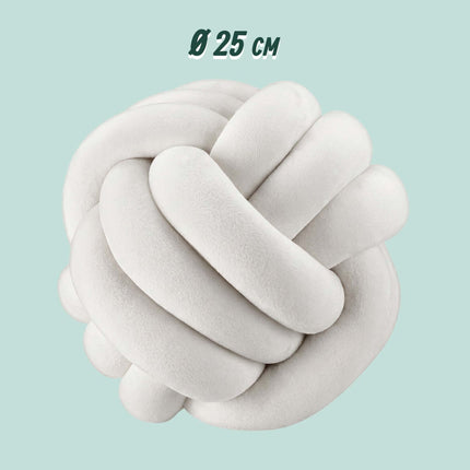 Pernă Knot, bej – 25 cm, spumă de poliester