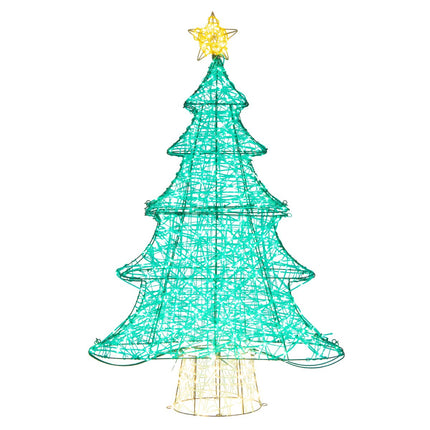 Brad de Crăciun artificial cu LED-uri 123 cm, 520 de luminițe, stea