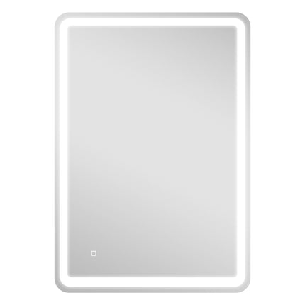 LED Bathroom Mirror 70 x 100 cm with Anti-Fog, Touch Control, Dimmable, Silver