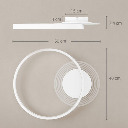 Lampă de tavan LED, temperatură de culoare reglabilă, 30W, alb