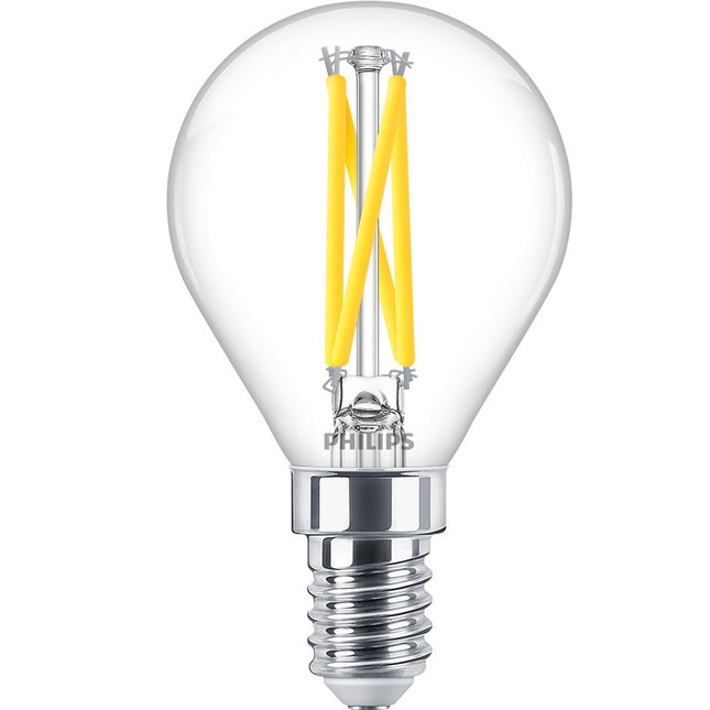 LED E14 Globe 2.5W (25W) Clear Dim WarmGlow 340 lm