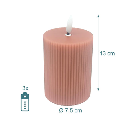 Lumânări LED fără flacără din ceară naturală, flacără pâlpâitoare