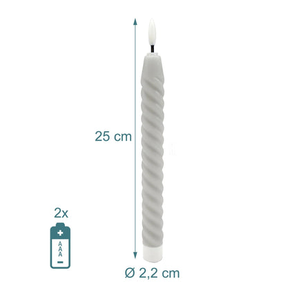 Lumânări LED fără flacără, cu aromă conică, ceară adevărată, set de 6