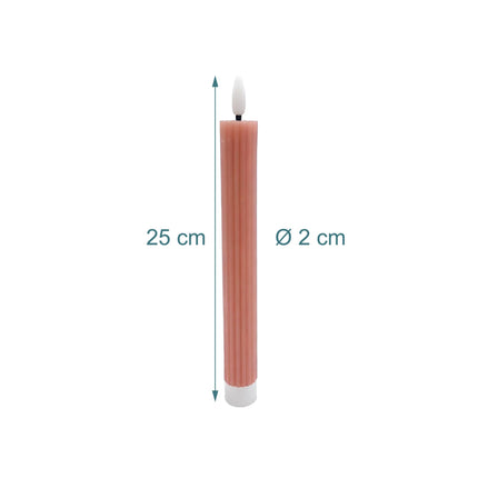 Lumânări LED fără flacără, cu aromă conică, din ceară naturală, set de 6