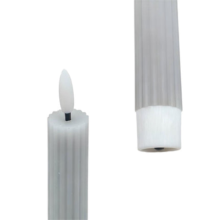 LED Flameless Taper Candles, Real-Wax, Set of 6