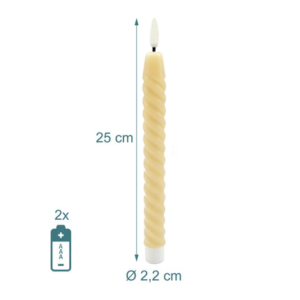 Lumânări LED fără flacără, cu aromă conică, ceară adevărată, set de 6