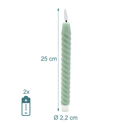 Lumânări LED fără flacără, cu aromă conică, ceară adevărată, set de 6