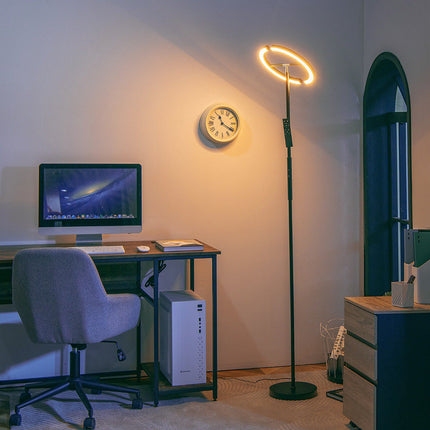 Lampă de podea LED – reglabilă intensitate 3000-6000K, cu telecomandă