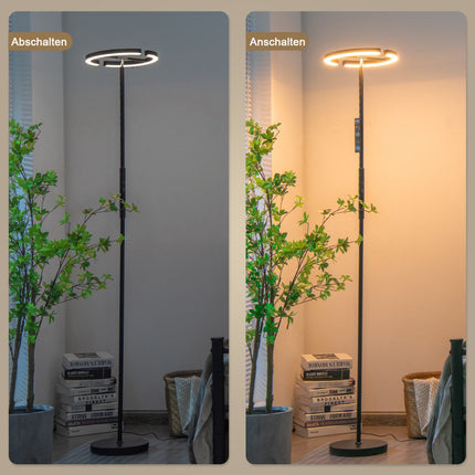 Lampă de podea LED – reglabilă intensitate 3000-6000K, cu telecomandă