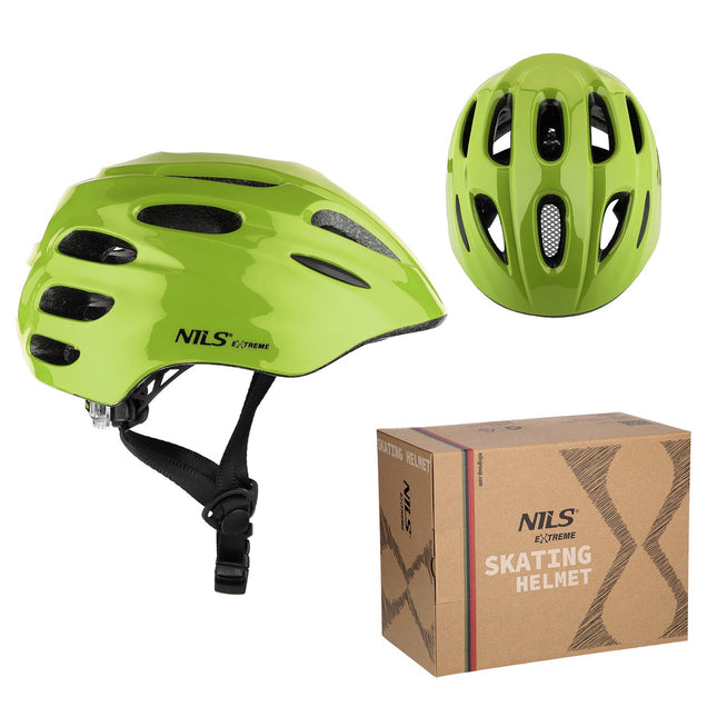 Casca LED Verde, XXS (48-54 cm), Nils Extreme