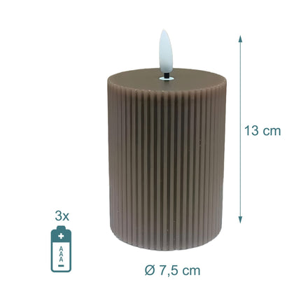 Lumânări LED din ceară naturală, fără flacără, flacără pâlpâitoare