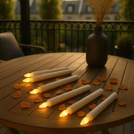 Lumanari LED Taper, fara flacara, telecomanda si temporizator, set de 6