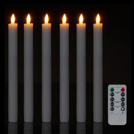 Lumanari LED Taper cu temporizator si telecomanda, set de 6