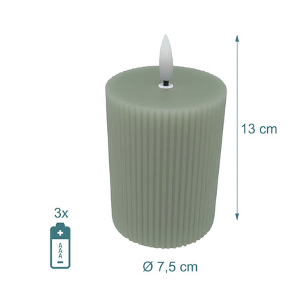 Lumânări de ceară LED, fără flacără, flacără pâlpâitoare, set de 4