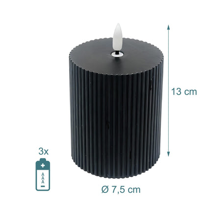 Lumânări de ceară LED, fără flacără, flacără pâlpâitoare, set de 4