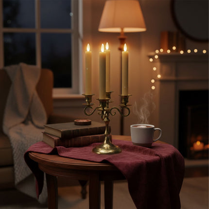 Lumânări LED cu flacără pâlpâitoare, set de 4