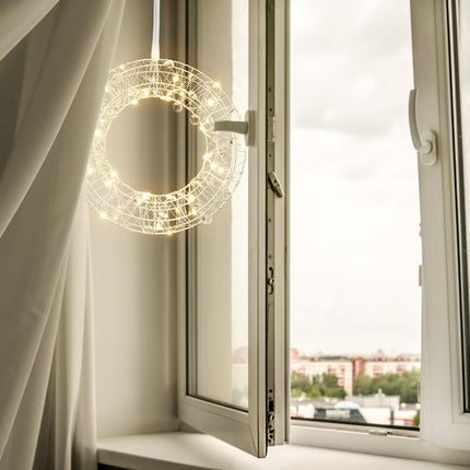 Lumină LED pentru cununiță, 25 cm - Alb cald, utilizare în interior