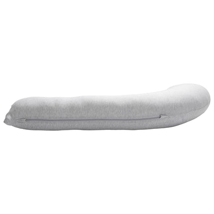 L-Shaped Pregnancy Pillow, Washable Jersey Cover, Gray