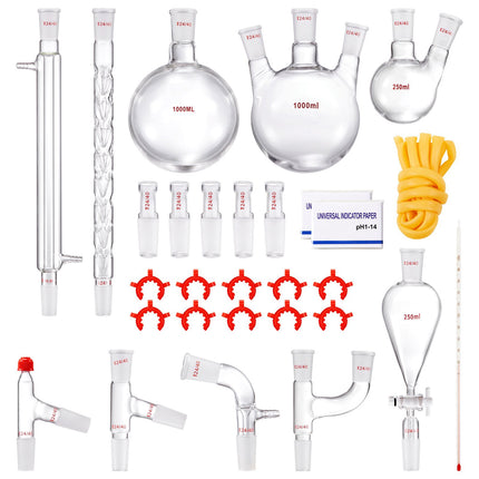 Lab Distillation Kit, 24/40 Joints, 1000 mL, 29-Piece