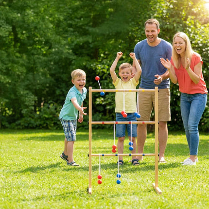 Joc de golf cu scară și cadru din lemn de pin