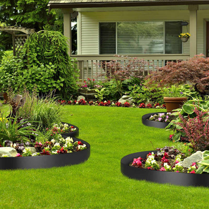 Landscape Edging, 60 Ft x 10 In, Flexible HDPE, Black
