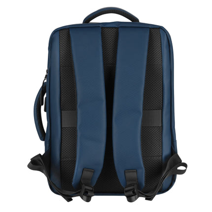 Rucsac pentru laptop, albastru, port de încărcare USB-C, 15L
