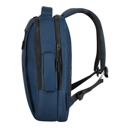 Rucsac pentru laptop, albastru, port de încărcare USB-C, 15L