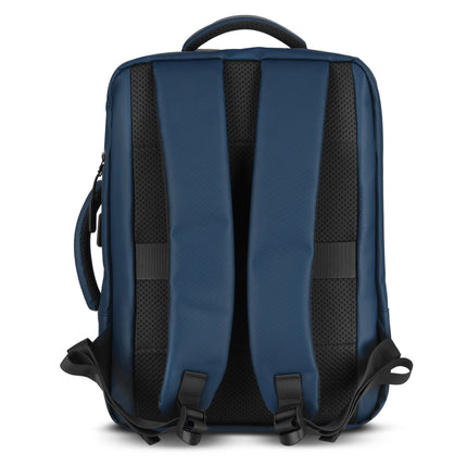 Rucsac pentru laptop, albastru, port de încărcare USB-C, 15L