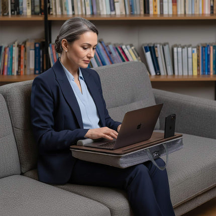 Tavă pentru laptop cu buzunar și suport pentru încheietura mâinii