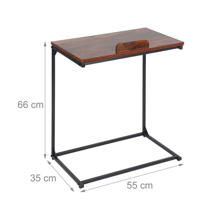 Măsuță laterală pentru laptop - înclinabilă, antiderapantă, în formă de C