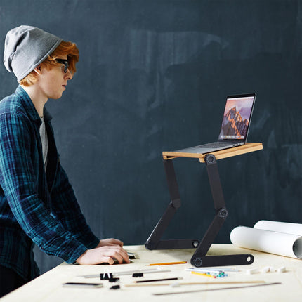 Suport pentru laptop Bamboo Aluminium