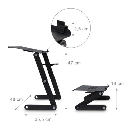 Laptop stand with adjustable fan
