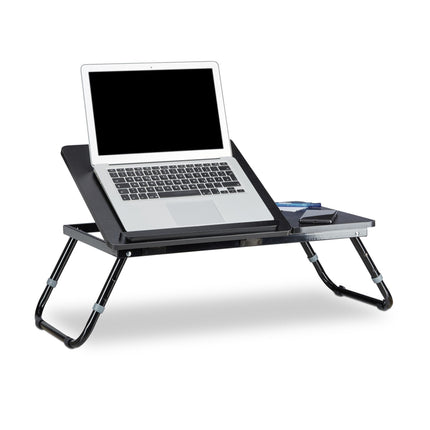 Masa laptop pentru pat neagra