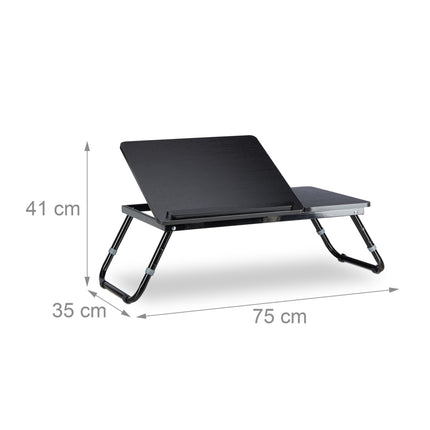 Masa laptop pentru pat neagra