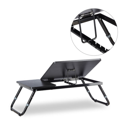 Masa laptop pentru pat neagra