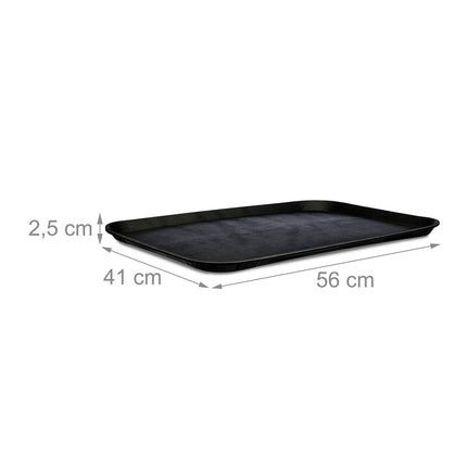 Tavă Gastro Mare Neagră 56x41cm - Suprafață Antiderapante