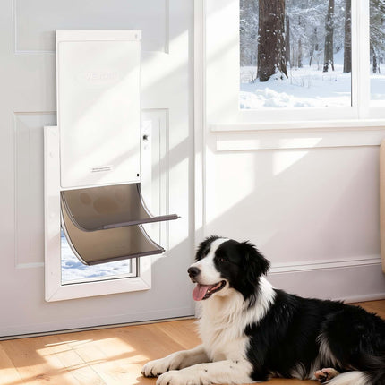 Large Dog Door, Double Magnetic Flaps, Metal Frame